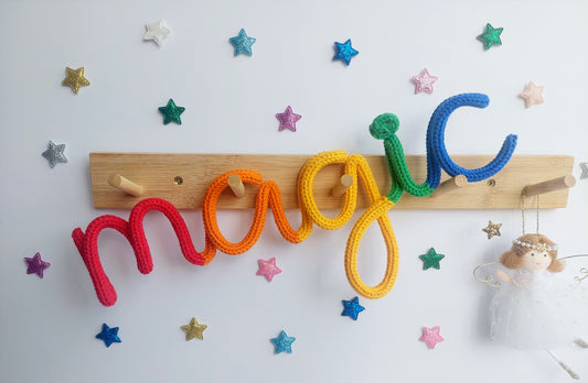 Knitted Wire Name or Word (Multicolour)