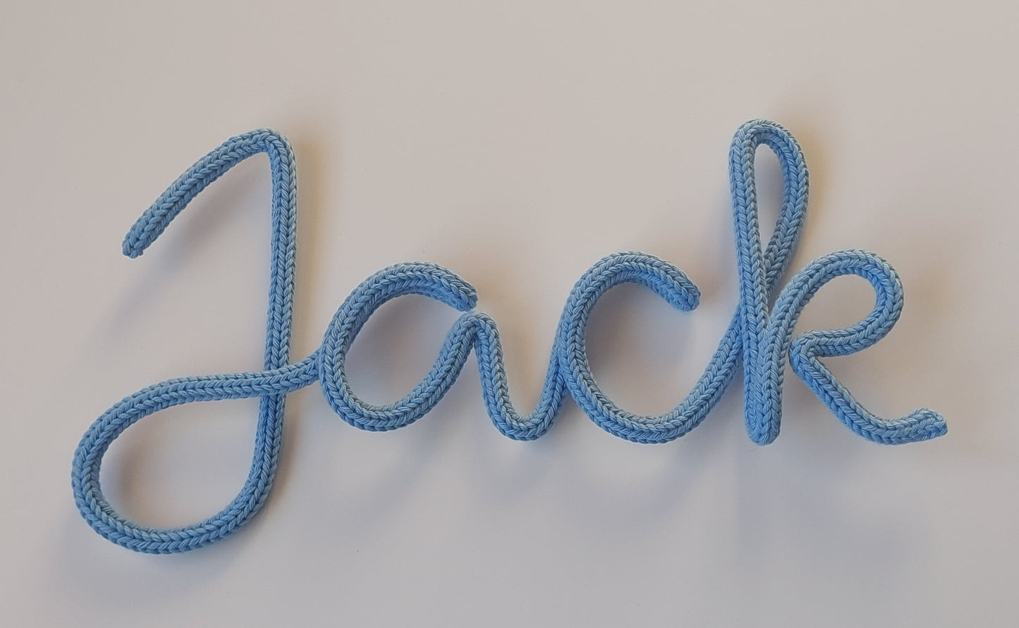 Knitted Wire Name or Word (Solid colour)