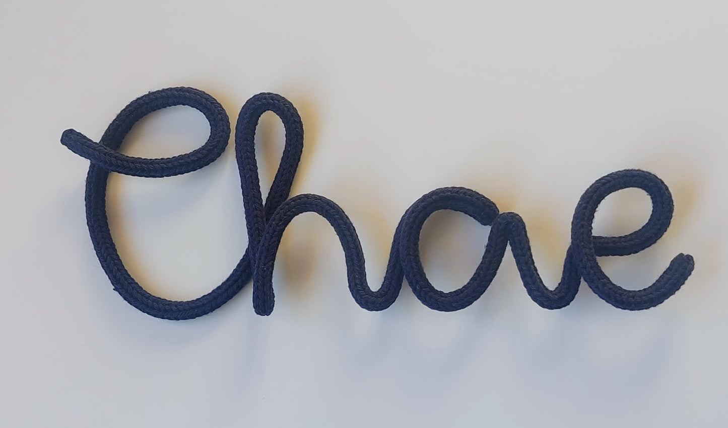 Knitted Wire Name or Word (Solid colour)