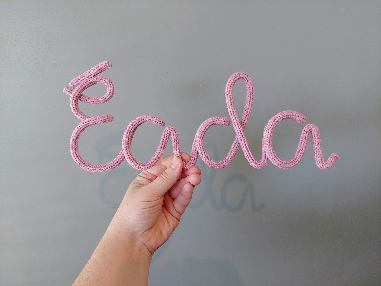 Knitted Wire Name or Word (Solid/One colour)